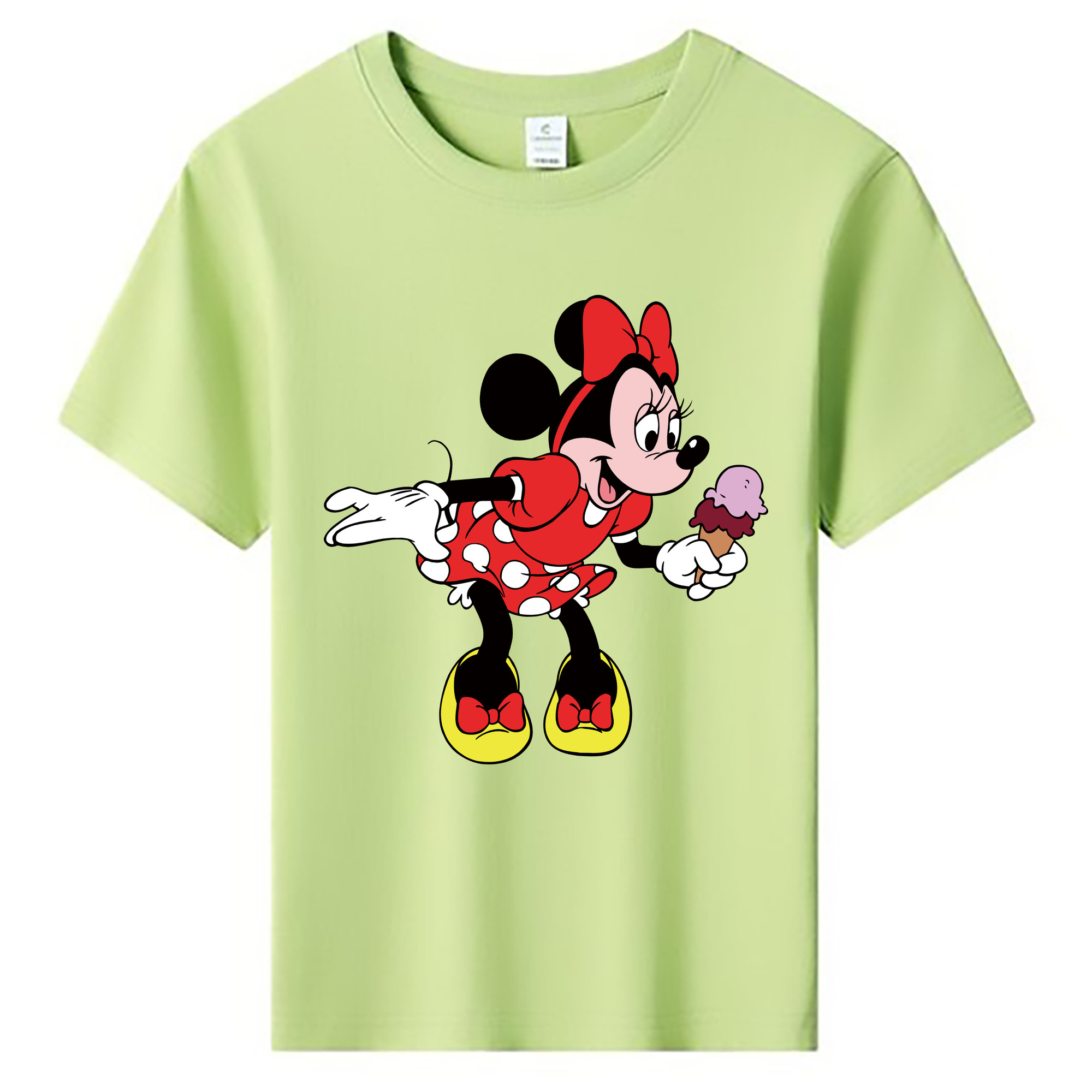 ミッキーマウス Mickey Mouse 綿100％キッズTシャツ（フロントプリント）